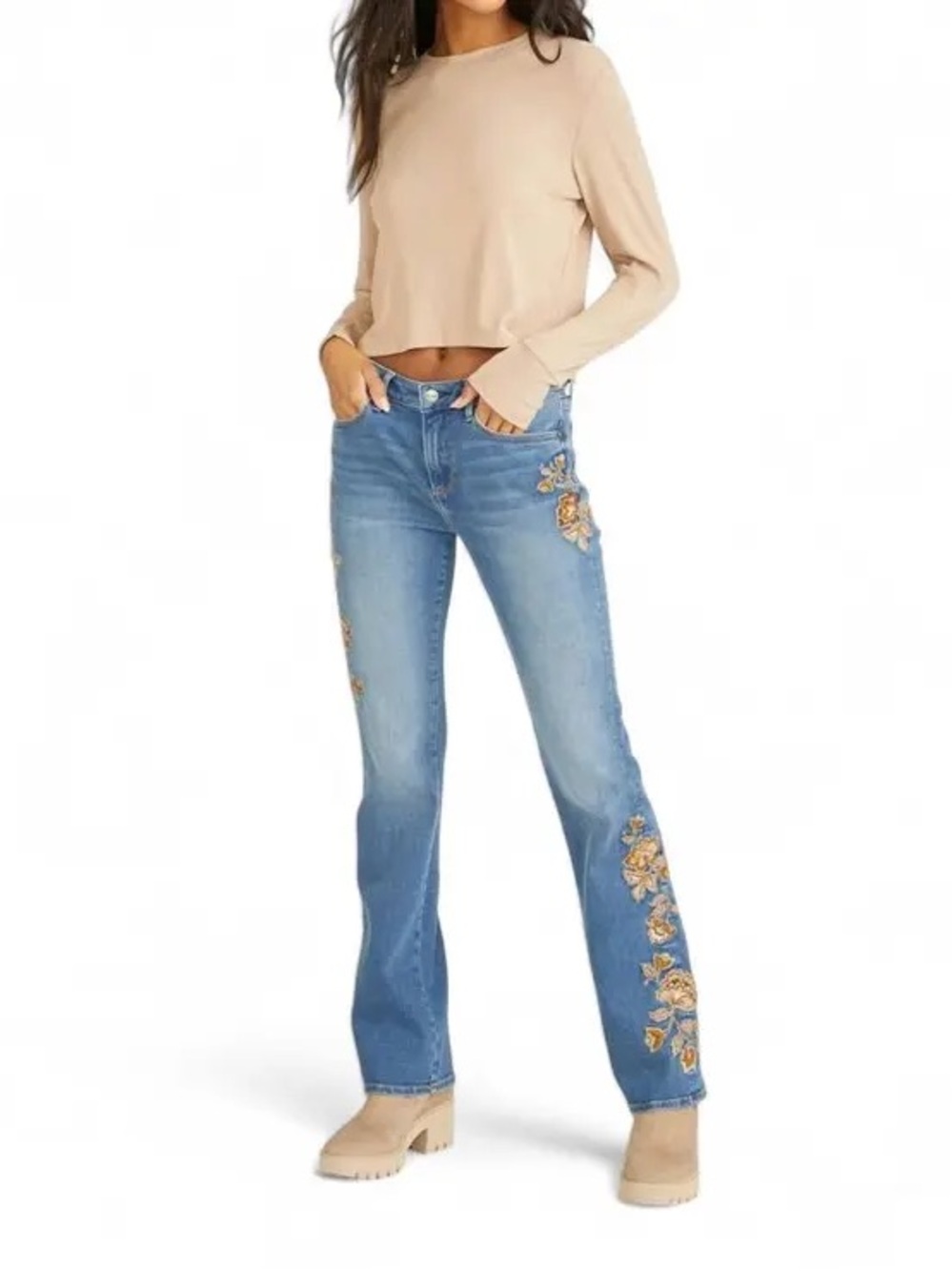 Driftwood Kelly Embroidered Flare Jeans